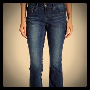 Seven7 Premium Wide Cropped Dark Blue Jeans 28